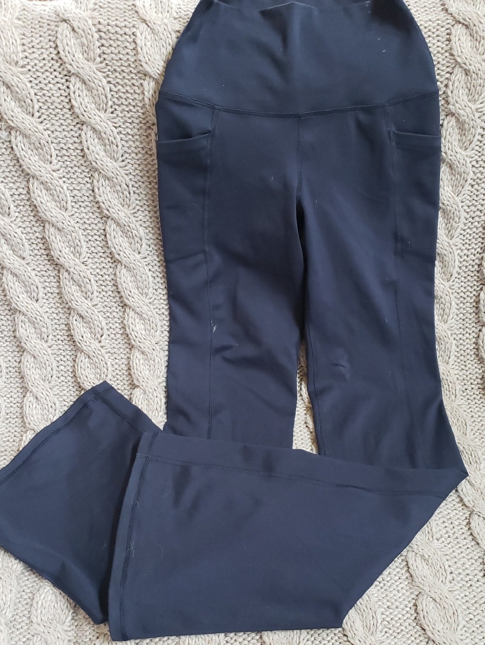 Yogalicious Lux Black High-Waist Pocket Flare Pants